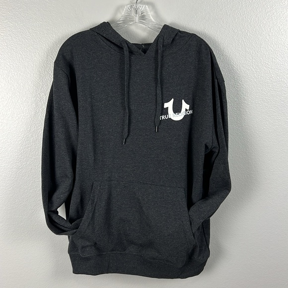 True Religion Slanted TR hoodie pullover - size L - Picture 8 of 12